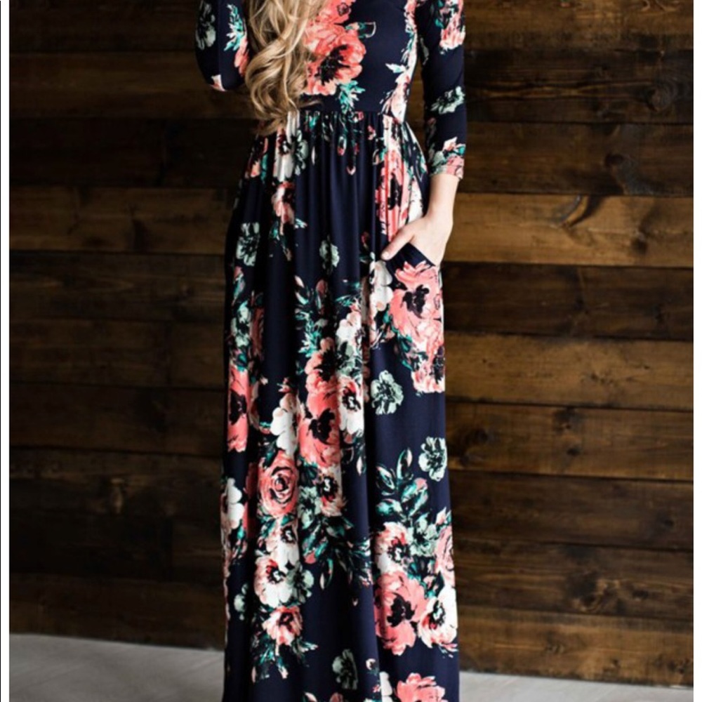 White Floral Maxi Dress